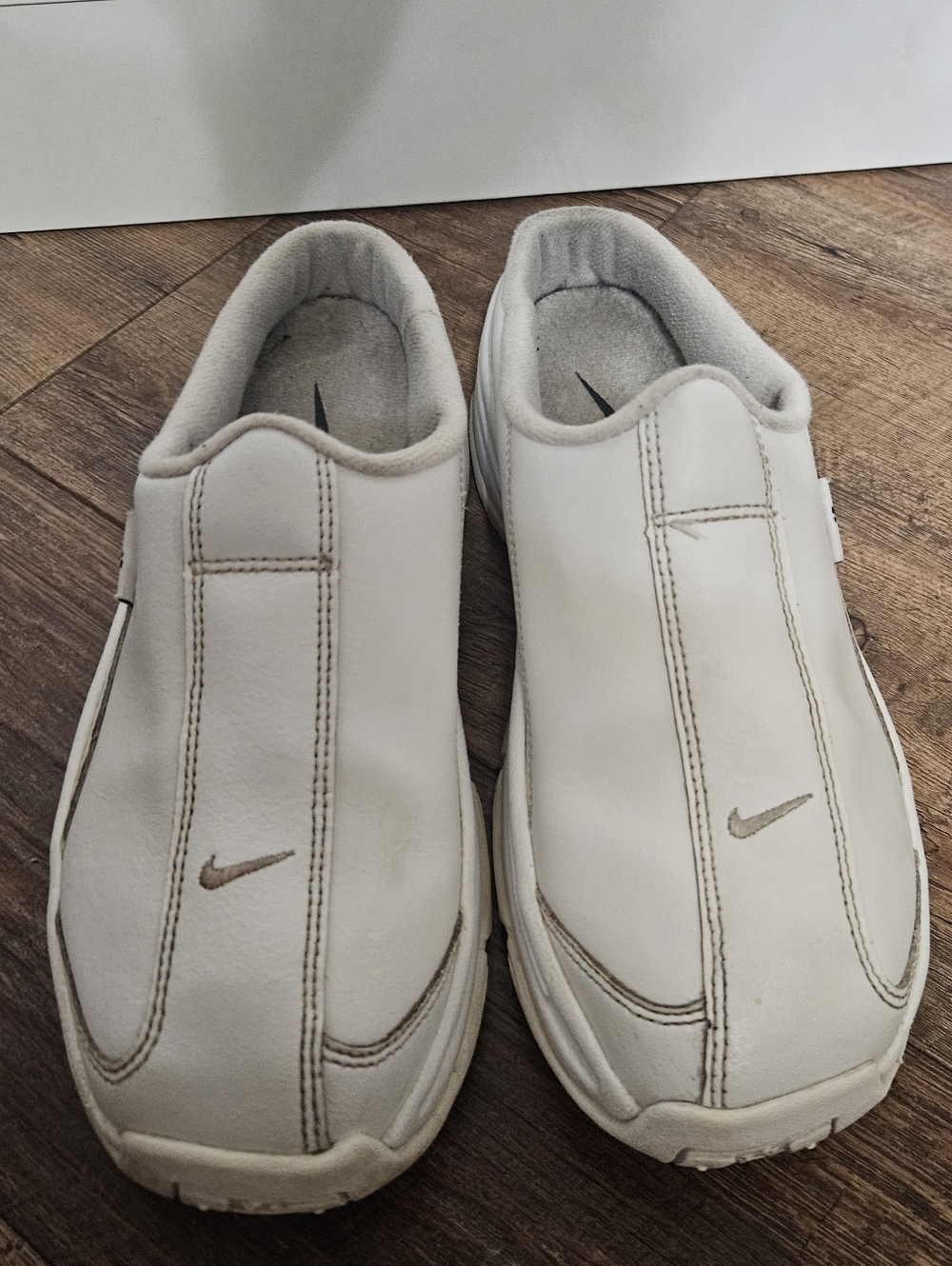 Nike Off-White Leather Afterparty Mules |Slip-On Leather Sneakers | Womens 8